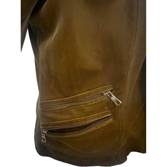 INC International Concepts Glam Velvet Gold Moto Jacket Blazer XL NWT Yellow - Picture 9 of 15